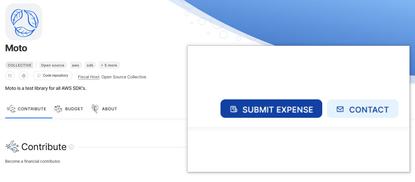 Location of the 'Submit Expense' button